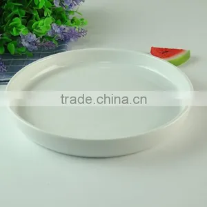 New Design Restaurant Ceramic Pizza Plate Wholesale White Porcelain Round Plate thumbnail-2