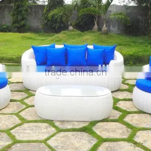 Plastics Luxury Rattan Furniture Round Sofa Set thumbnail-1