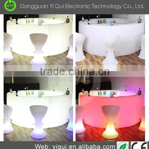Hot Sale Modern Bar Chairs With 16 Changing Color Led Table thumbnail-3