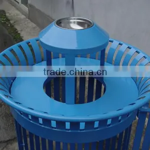 Arlau Steel Metal Cylinder Trash Bin thumbnail-2