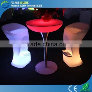 With Glass Top Led Cocktail Table for Party / Nightclub GKT-106DC thumbnail-1