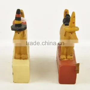 Custom Halloween Dressed Puppy Figurine With Pumpkin thumbnail-6