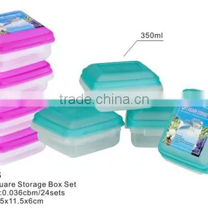 Set of 8pc Square Food Bento Storage Lunch Box Meal Prep Containers Food Carrier Boite a Vivres thumbnail-2