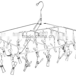 201 Stainless Steel Folding Drying Cloth Hanger-48 Hangers thumbnail-2