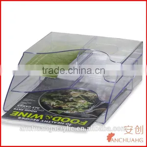 Clear Acrylic Officemate Multi-Use Literature Holder Brochure Rack With Tiered Dividable Pockets thumbnail-4