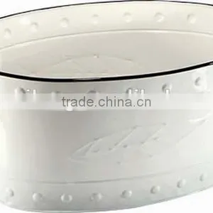 Vintage Large Capacity Galvanized Metal Oval Party Tub Ice Bucket Drink Beer Cooler thumbnail-5