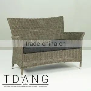 Manning Wicker Sofa - Rattan Patio Furniture Garden Bench. thumbnail-1
