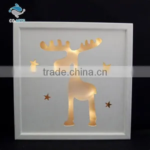 Professional Design Animal Pattern Christmas Decoration Wooden Light thumbnail-1