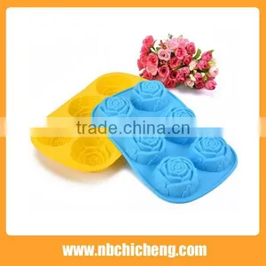 Flower Silicone Cake Mold, 6 Cavity Baking Soap Mold, Silicone Cake Bakeware thumbnail-3