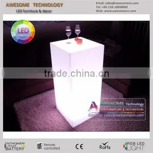 Light up Led Plastic Pedestal Event Table thumbnail-1
