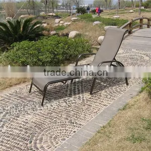 Modern Aluminum Sling Chaise Lounge Beach Lounge thumbnail-1