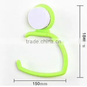 Vacuum Suction Cup Kitchen and Bathroom Plastic Shelf/holder/Towel Rack/roll Tissue Stand thumbnail-1