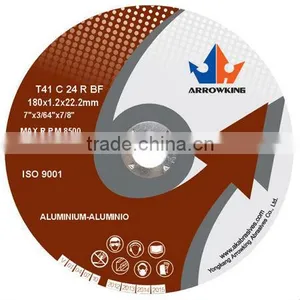 7"(180x1.2x22.2mm)Ultra-thin Flat Resin Bonded Reinforced Cutting Wheel For Aluminium thumbnail-1
