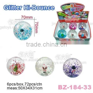 Sell 70mm Large Glitter Globe HI Bounce Ball With Santa Claus thumbnail-1