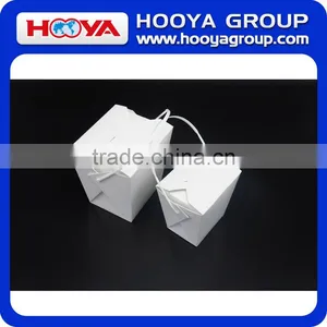 16oz /26oz /32oz Disposable White Paper Food Packing Box With Plastic Handle,waterproof and Oilproof thumbnail-1