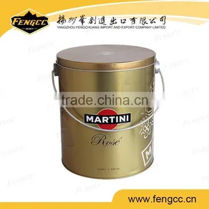 Beer Big Tin Box Cylinder With Metal Handle thumbnail-1