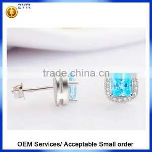 Factory Top Sale 925 Sterling Silver AAA Zircon Earrings With Stud thumbnail-2