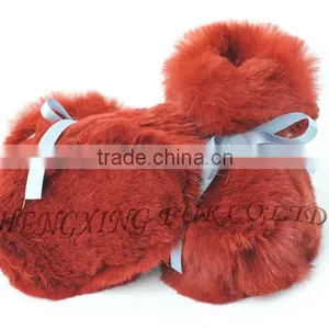 CX-SHOES-07A Soft Baby Wear Genuine Rabbit Fur Baby Shoes thumbnail-5