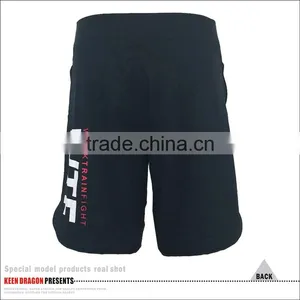 OEM Service Wholesale Sportswear Custom Logo Mens Black Mma Shorts thumbnail-5