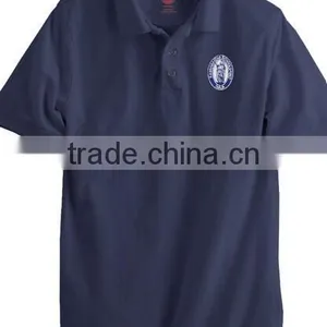 China School Uniform Design 100% Cotton Factory Blue Polo Shirts thumbnail-1