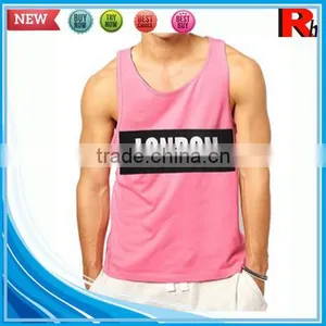 China Cheap Sports Bodybuilding Screen Printed Wholesale Tanktop Gym Men thumbnail-3