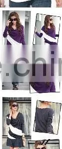 Fashion Women Long Sleeve Striped T-shirt thumbnail-2