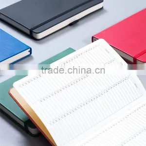 Creative A5 Hardcover Planner With Band Section Sawing Faux Leather Cover Notebook With Pen Holder thumbnail-4