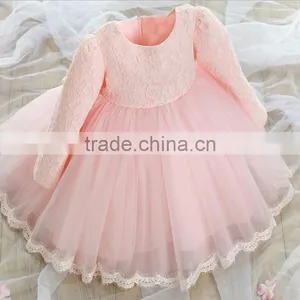 Ages 2-16years Long Sleeve Lace Dress Tutu Dress Princess Dress With Bow 2016 thumbnail-4