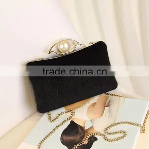 Nice Fashion Washing Fur Effect PU Leather Fur Ladies Handbag thumbnail-2