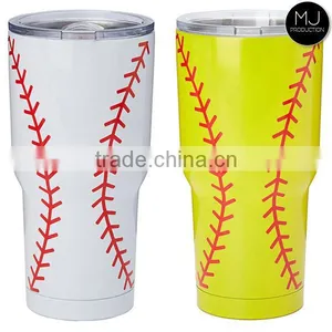 STOCKED LOW MOQ Baseball Tumbler thumbnail-1