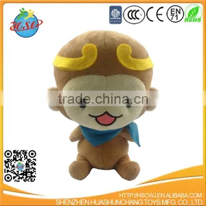Soft Velboa Cuddly Brown Monkey With Golden Crown Animal Toy for Baby thumbnail-1