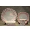 Stoneware 16pc Dinnerware Set With Red Flower thumbnail-1