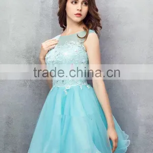 2017 New Fashion Sexy Elegant Short Evening Dress Prom Dresses ED584 thumbnail-1