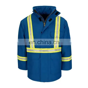 Nomex IIIA Aramid Flame Retardant High Visibility Winter Jacket Workwear Uniforms With Reflective Tapes thumbnail-1
