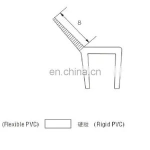 135 Degree PVC Shower Door Water Proof Strip and Seal for 8mm and 10mm Glass thumbnail-2