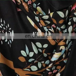 Ethnic Style Textile Fabric Tassels Scarves Black Printed Oversize Women Fashion Scarves Cape thumbnail-3