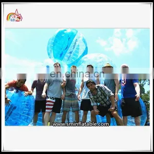Amazing Games!!! Inflatable Human Sized Stripe Colorful Loopy Soccer Bubble Belly Bumper Ball Zorb Bumping Ball thumbnail-1