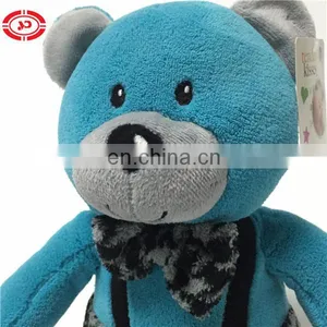 Blue Bear With Suspender Mr. Gentleman Cute Kids Teddy Bear Toy thumbnail-3