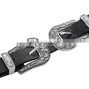 Grace Karin Women Ladies Girls Vintage Fashion Boho Double Metal Light Gold Silver Color Buckle Belt Elastic Band CL010479 thumbnail-4