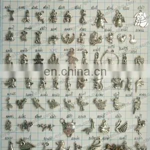 Antique Silver Zinc Alloy Mix Cute Chickens ,Duck ,dog Charm Pendants thumbnail-1
