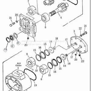 Original Shantui Bulldozer Parts SD22 Hydraulic Pump 07444-66103 Sale thumbnail-3