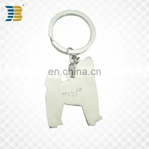 3D Dog Shape Custom Made Metal Keychain thumbnail-3