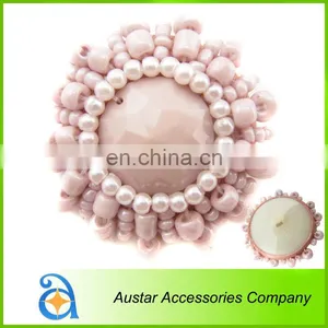 Pink Beaded Button,Chinese Knot Button, Hand Craft Button thumbnail-1