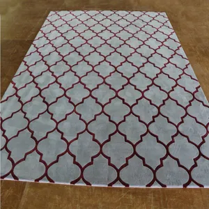 Beautiful Floral Cut Pile Rug Wool Carpet Living Room Carpet thumbnail-1
