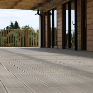 Hot Sale Waterproof Swimming Pool Flooring Cover Solid Wood Plastic WPC Composite Decking thumbnail-1