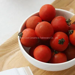 Microwave Safe Banquet Salad Shallow Dessert Round Ceramic Soup Bowl thumbnail-1