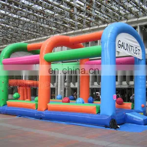 Commercial Fun Carnival Game Inflatable Gauntlet Wipeout Challenge Games Sport For Event thumbnail-2