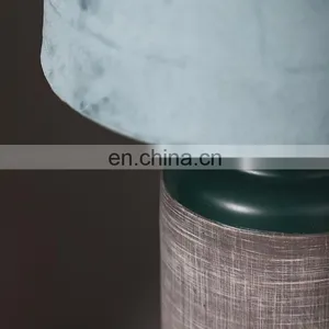 Wholesale Cheap Modern Matte Dark Green Ceramic Bedside Lamp for Home Decor thumbnail-5