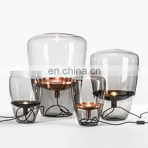 Modern Nordic Decoration Lighting Vintage Hotel Glass Bed Side LED Table Lamp thumbnail-3