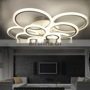 Creative Simple Ring Acrylic Led Ceiling Light for Bedroom Living Room Lamp thumbnail-4